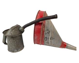 Vintage Oil Can And Funnel