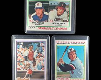 1978 Topps Baseball Cards. Niekro, Ryan, Robinson, and Munson