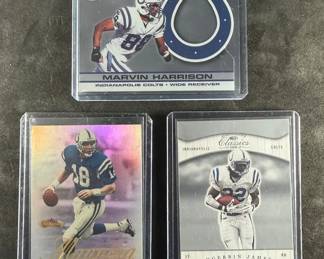 2000 2001 Indianapolis Colts Football Cards. Marvin Harrison, Payton Manning, Edgerrin James