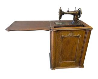1912 Improved Eldredge Rotary Sewing Machine Cabinet, Untested