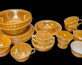 FireKing Peach Luster Dinner Ware