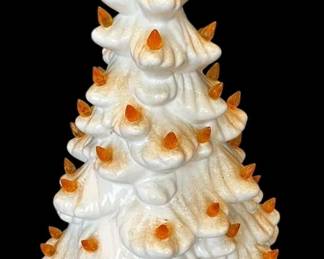 Vintage 12 White Ceramic Christmas Tree