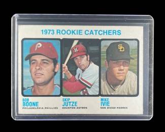 1975 Toops Baseball Cards. Rookie Catchers 613  Boone, Jutze, Ivie