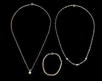 12KT Gold Filled Dainty Necklaces Bracelet