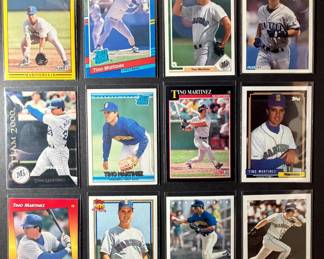 Tino Martinez Baseball Card Lot 12 Cards.
