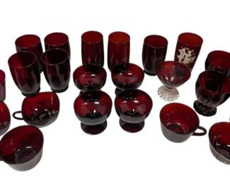 Ruby Red Glasses, Tea Cups More