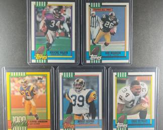 1990 Toops Football Cards. Walker, Heyward, Delphino, Anderson, Woodson