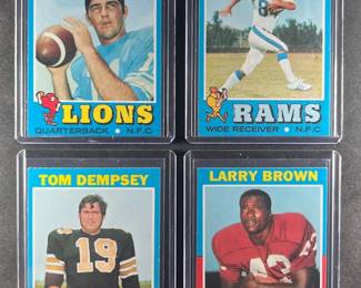 1971 Topps Football Cards. Landry, Snow, Dempsey, Brown