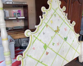 hand painted by well known artist king head board. $150