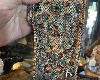 Vintage calling card chain mail bag. $99
