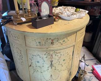 2 Demilune night stands. Good condition. $300 for both