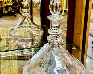 Antique Slice and Flute Decanter