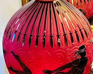Artist Duncan McClellan "Oblivious" Art glass with Stand