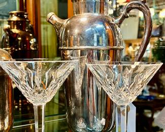 Pair of Waterford Lismore Martini Glasses