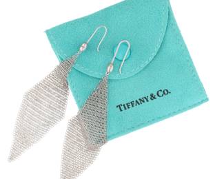 Tiffany & Co. Elsa Peretti Large Sterling Mesh Scarf Earrings
