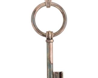 Tiffany & Co. Vintage Sterling Skeleton Key Pendant