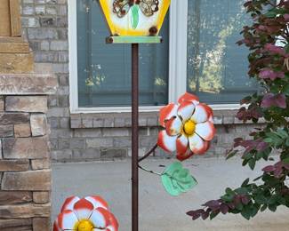 #112	Bird house yard art	 $45.00