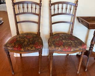 #9	Set of 2 Antique Chairs	 $40.00