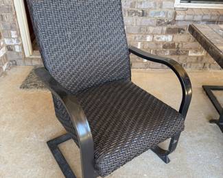#26	Tile top table with metal base and springy chairs 80x42	 $200.00