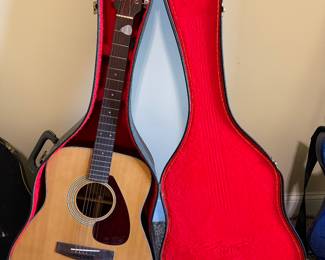 *	#67	Yamaha acoustic guitar with case #FG-160	 $125.00