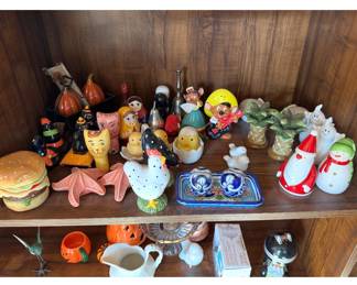 Large collection of salt & pepper shakers