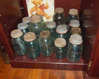 vintage ball jars lots and lots