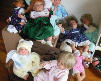weighted baby dolls, excellent condition