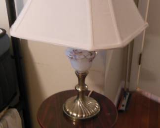 night stand and pair lamps