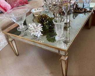 Mirrored cocktail table.