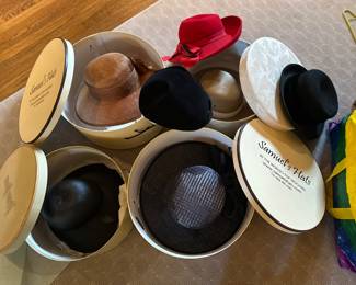 Designer fashion hats.