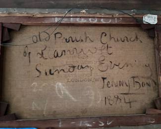 Old parish church painting