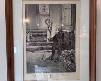 Antique golf print