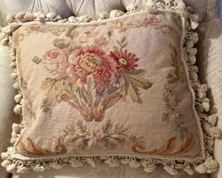 Needlepoint pillow.