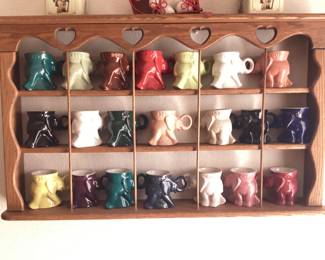 Vintage frankoma elephant mugs 