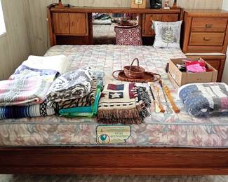King size bed. I will sell the rest of the set without the bed