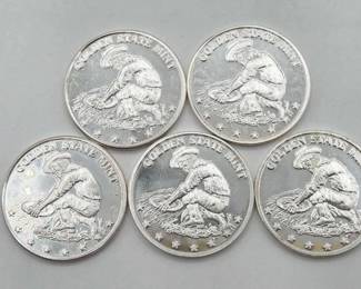 1254  4 .999 Golden State Mint Rounds 