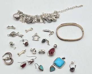 902 Sterling Silver Jewelry, 145.8g