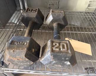 4062  2 Champs 20 Pound Dumbbells 
