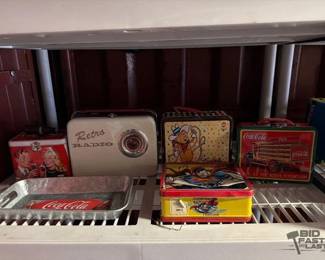6504  5 Tin Lunchboxes and 1 CocaCola Tray 