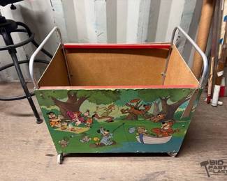 4608  Wooden Toy Bin with Cars 