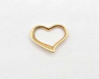 708  14k Gold Heart Pendant, 3.8g