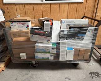 2534  Printer Toners and Pentair EverPure Canisters with Utility Push Cart 