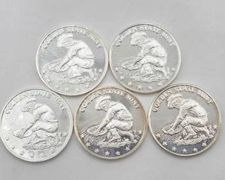 1256  4 .999 Golden State Mint Rounds 