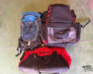 6032  SnapOn Tool Bag and 2 Backpacks 