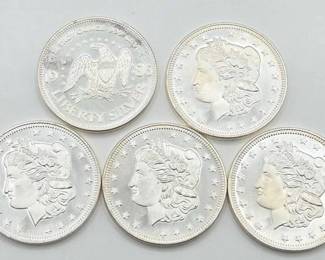 1252  5 .999 Silver Coins 