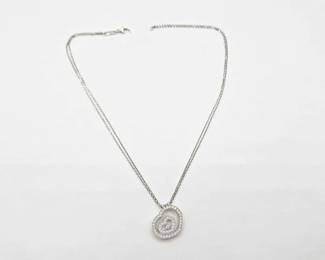 600  18k White Gold and Diamond Necklace, 17.1g