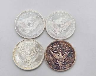 1262  4 .999 Fine Silver Rounds 