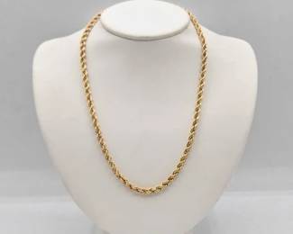 704 14k Gold Rope Chain, 8.3g