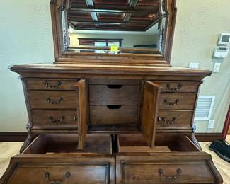 Mahogany Dresser with Mirror $350