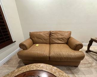 Leather Loveseat $100  76" Long X 46-1/2" Deep X 31" high